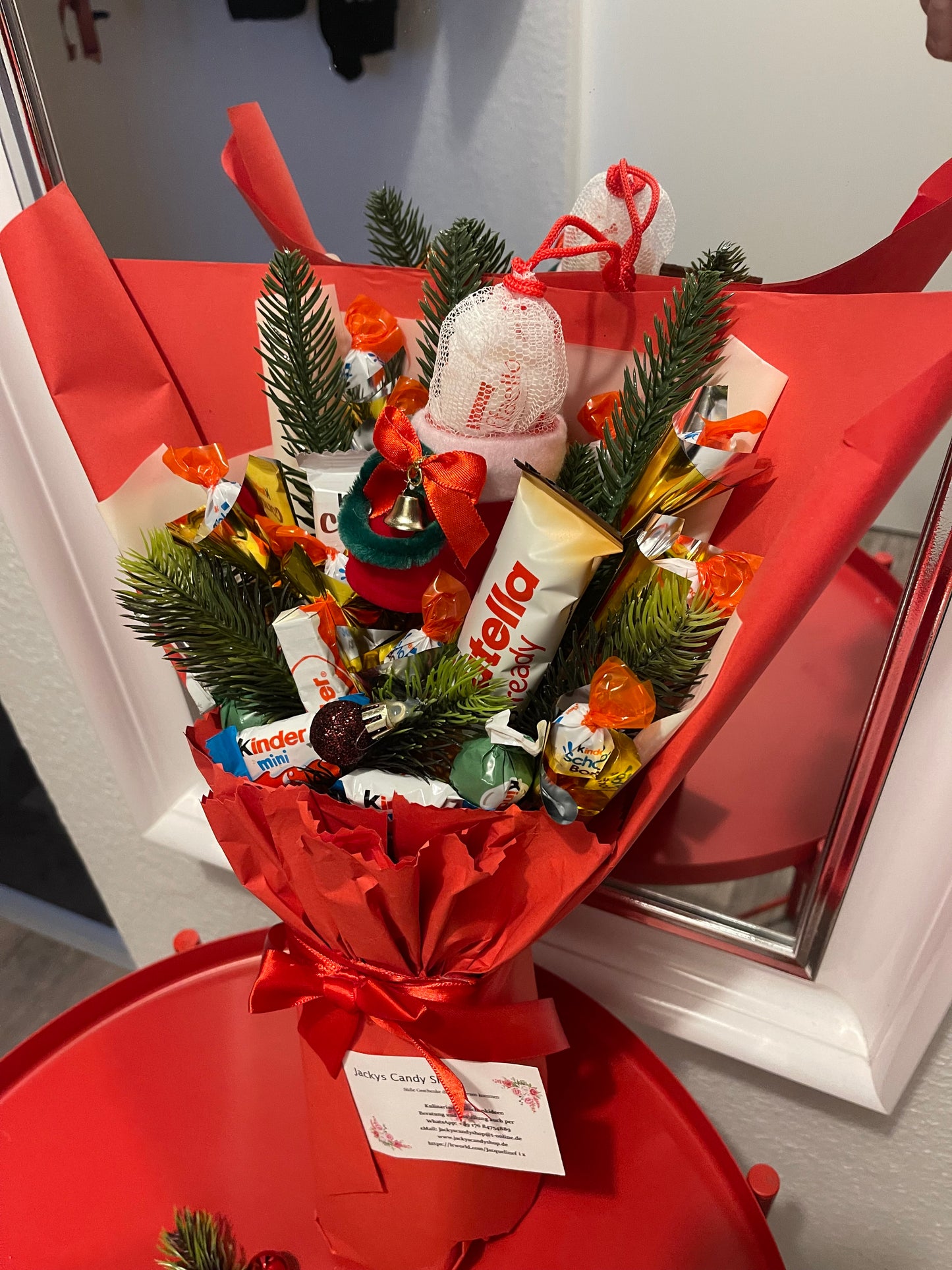 Essbarer Blumenstrauß mit Kinder-Schokolade "Nikolaus-Freude"
