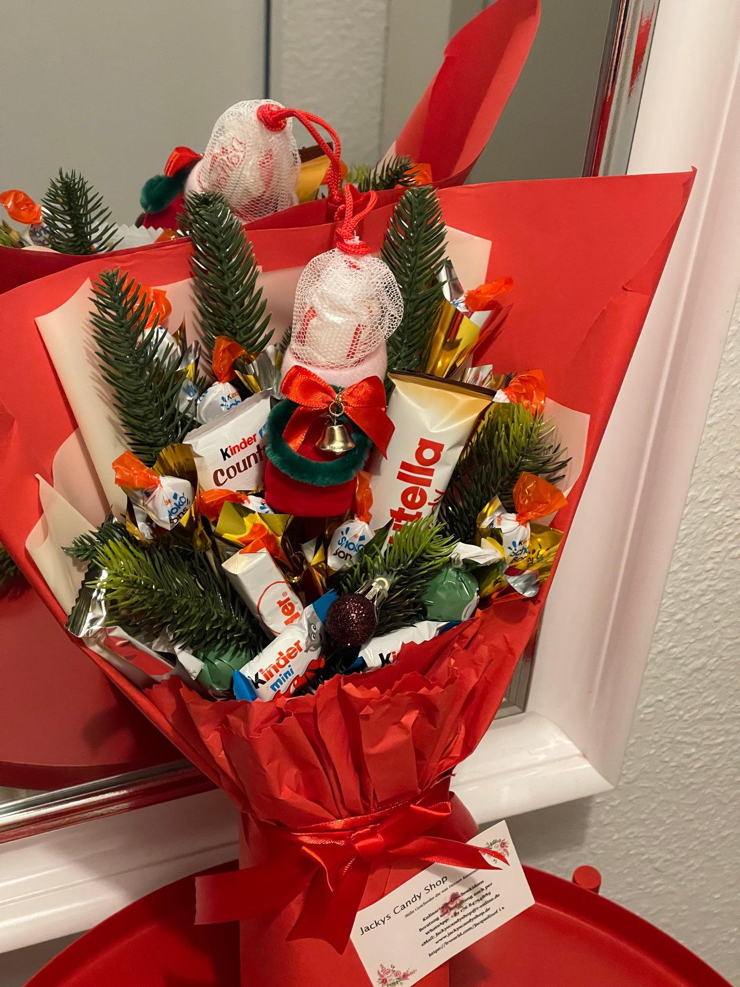 Essbarer Blumenstrauß mit Kinder-Schokolade "Nikolaus-Freude"