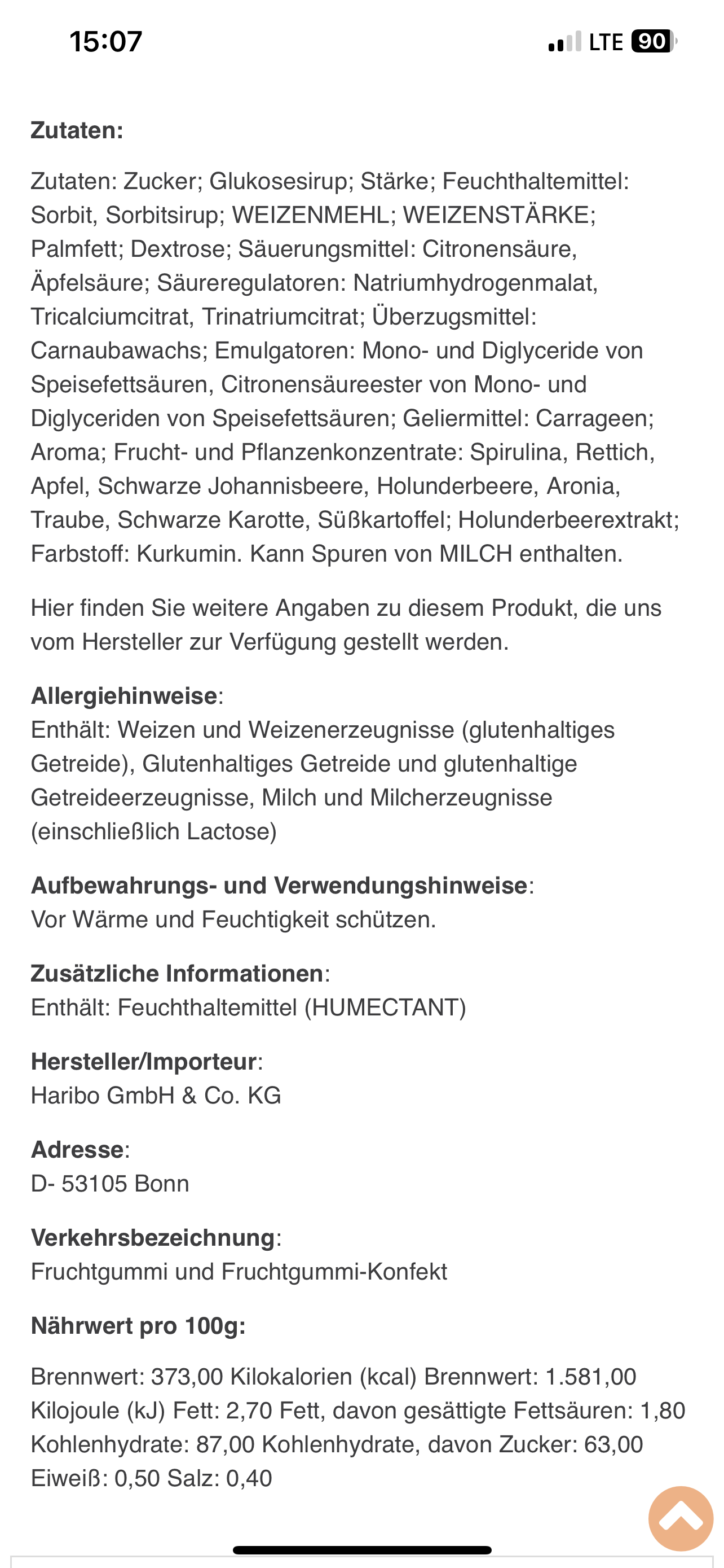 Sauer macht Lustig 1 Kg Tüte Produktinfos