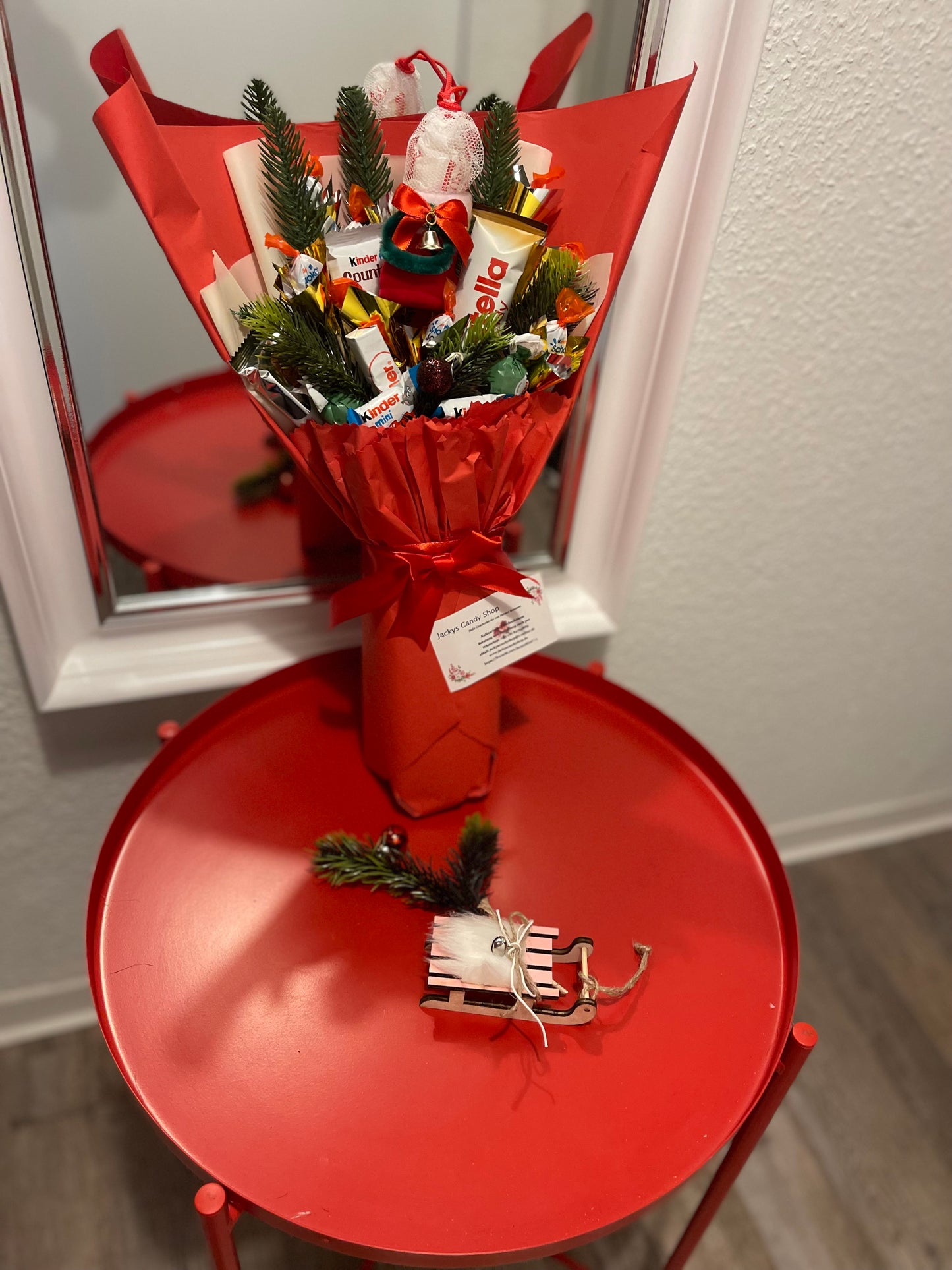 Essbarer Blumenstrauß mit Kinder-Schokolade "Nikolaus-Freude"