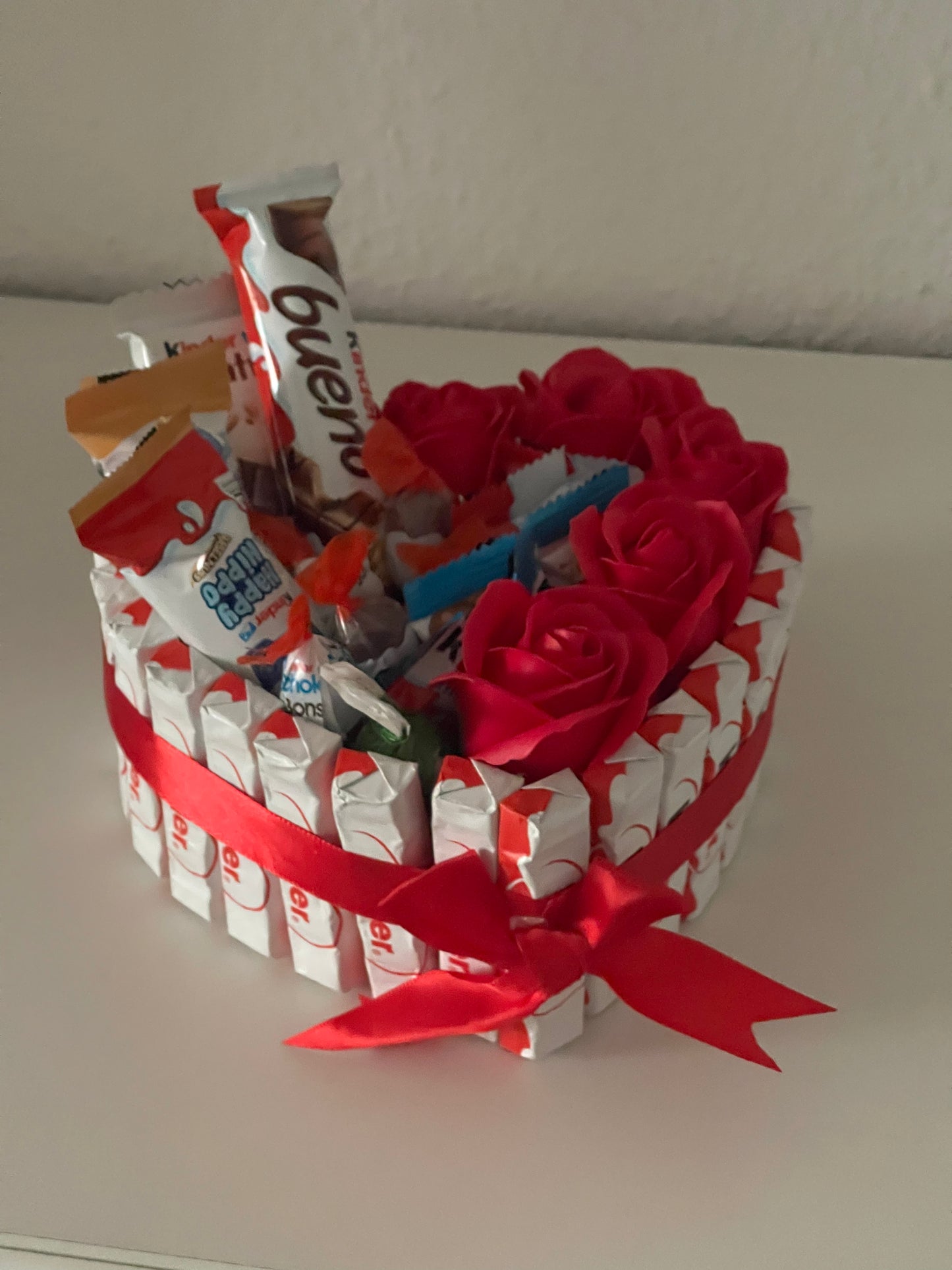 "Geschenk der Liebe" Herz gefüllt mit Kinderschokolade