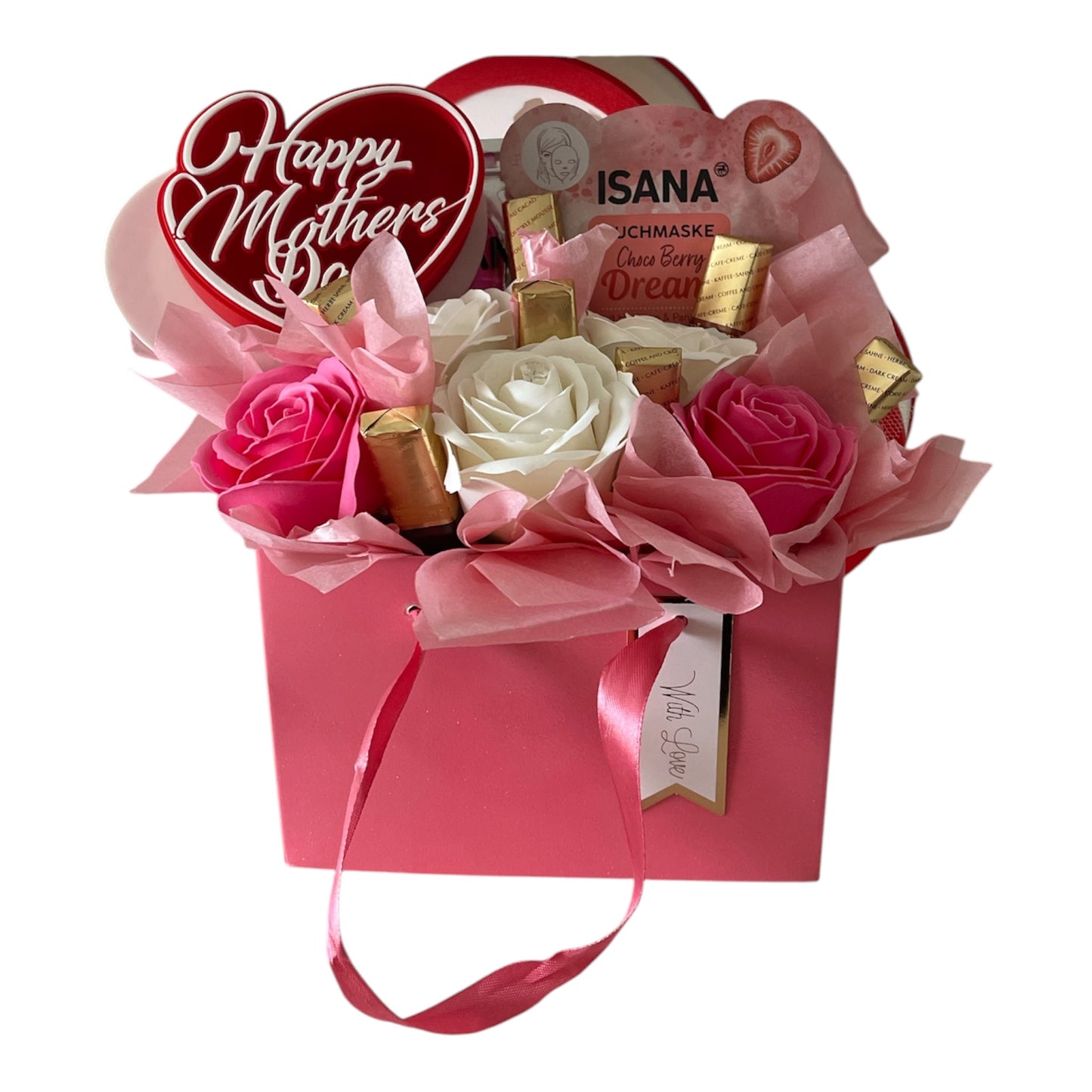 Wellness-Geschenkset „Muttertags-Traum“ – Rose & Schokolade