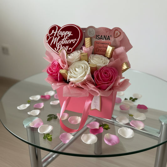 Wellness-Geschenkset „Muttertags-Traum“ – Rose & Schokolade