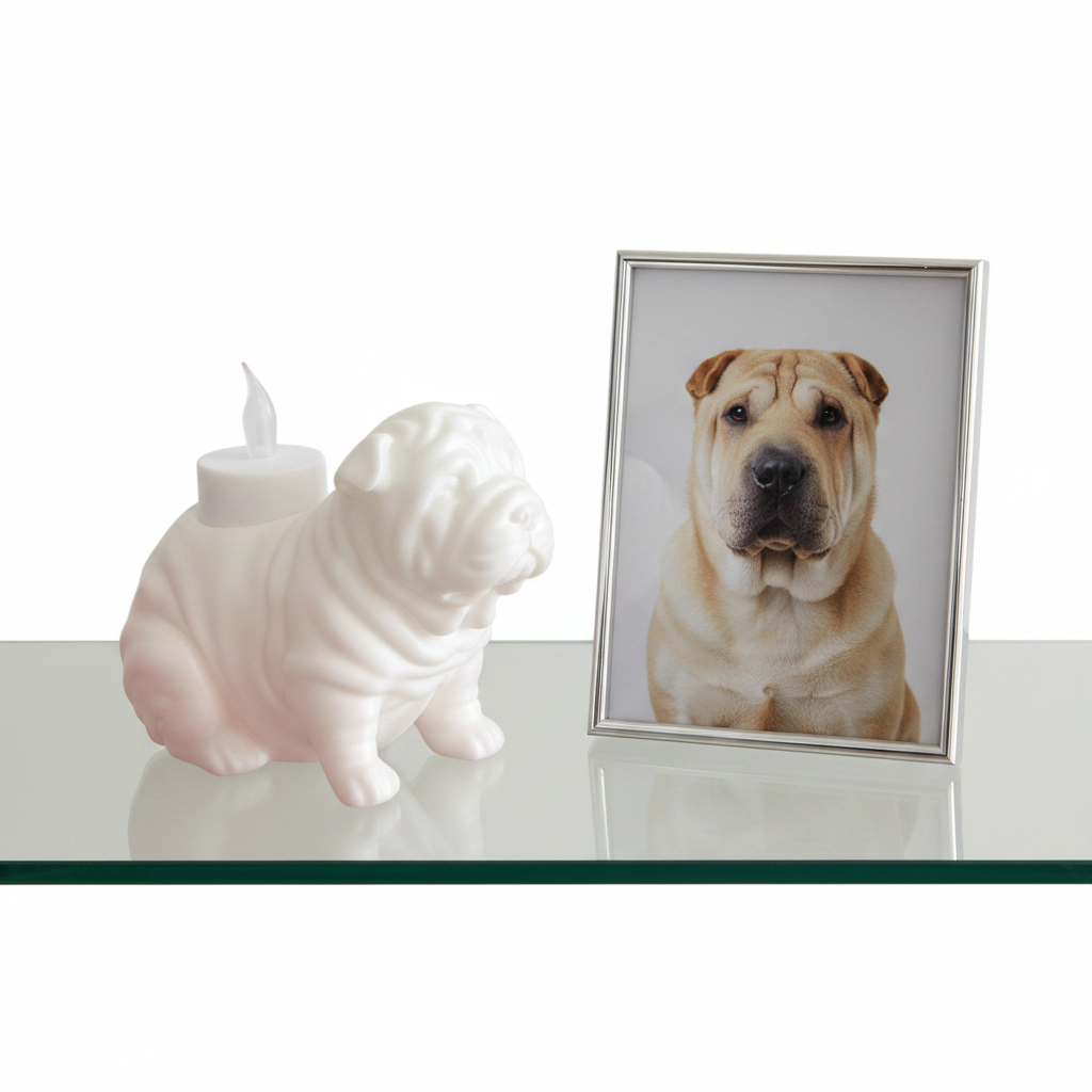 Shar-Pei Teelichthalter aus dem 3D-Druck – Licht schenken, Pfoten helfen! 🐾🕯️