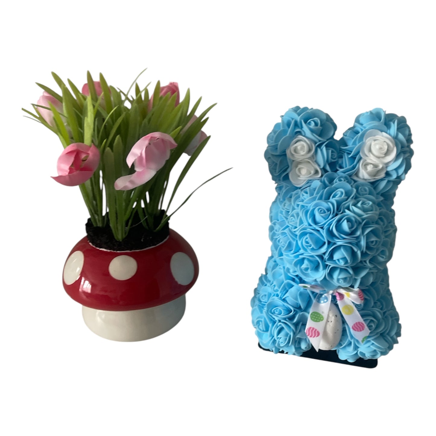 Handgefertigter Rosenhase – Ein Symbol für ewige Liebe (25 cm)