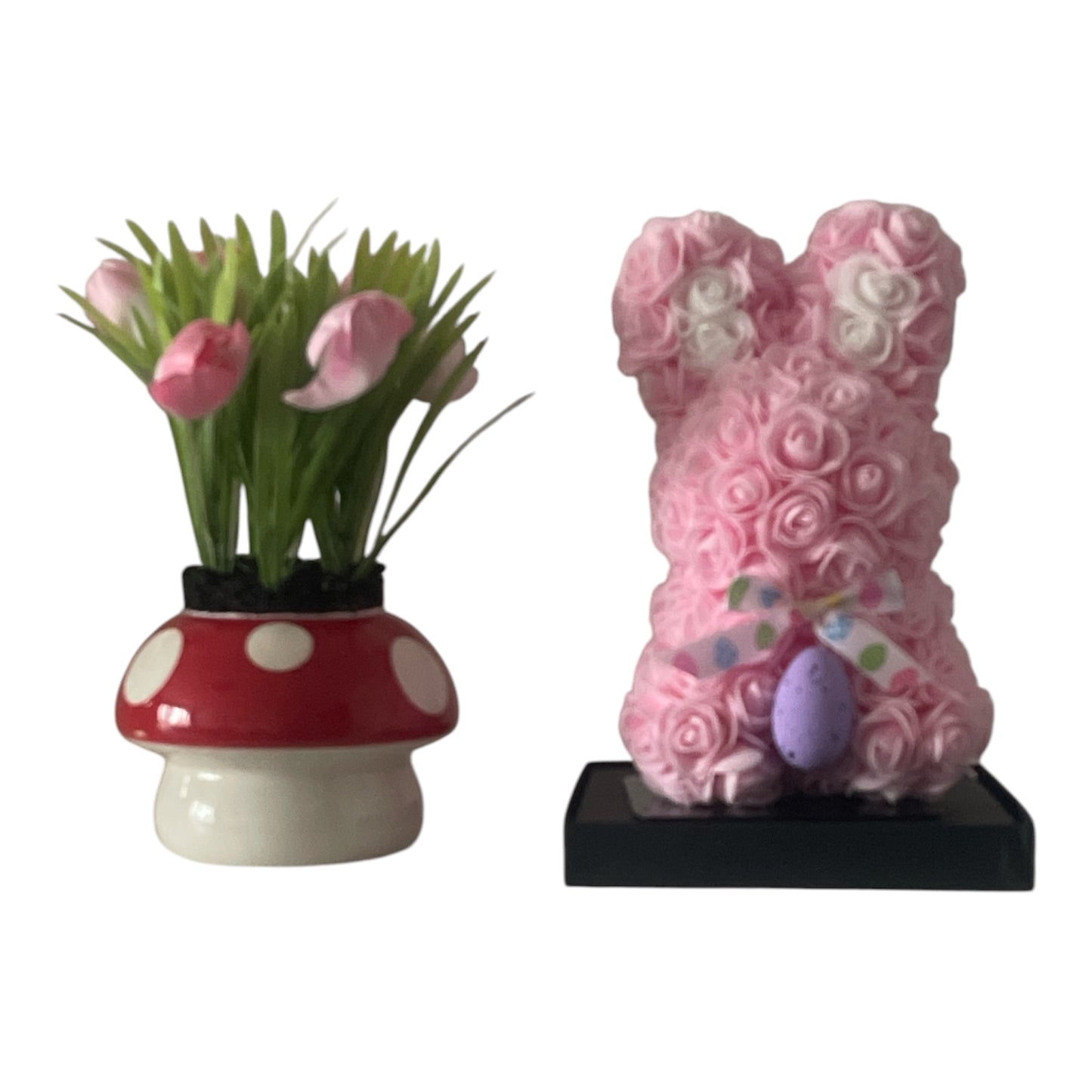 Handgefertigter Rosenhase – Ein Symbol für ewige Liebe (25 cm)