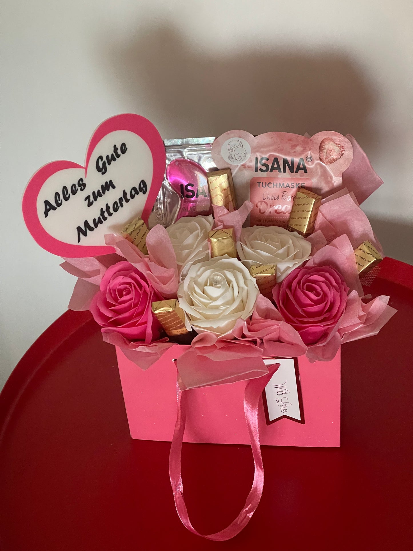 Wellness-Geschenkset „Muttertags-Traum“ – Rose & Schokolade