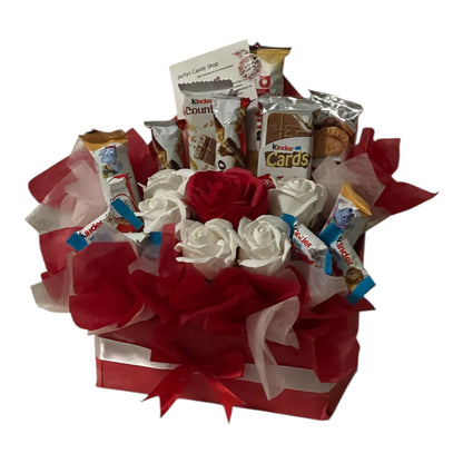 Kinder-Schokoladen-Geschenkset mit Seifenrosen