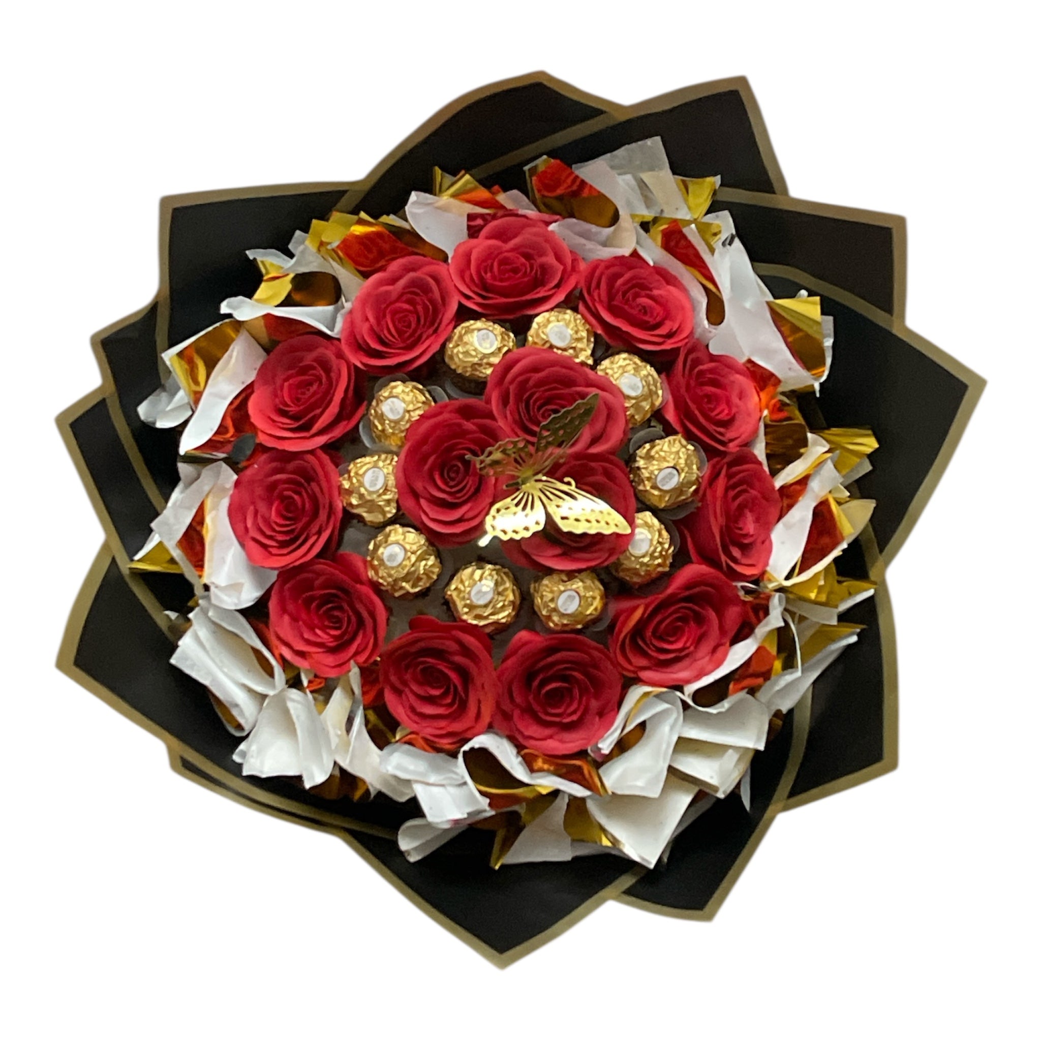 Seifenrosenstrauß mit Rocher