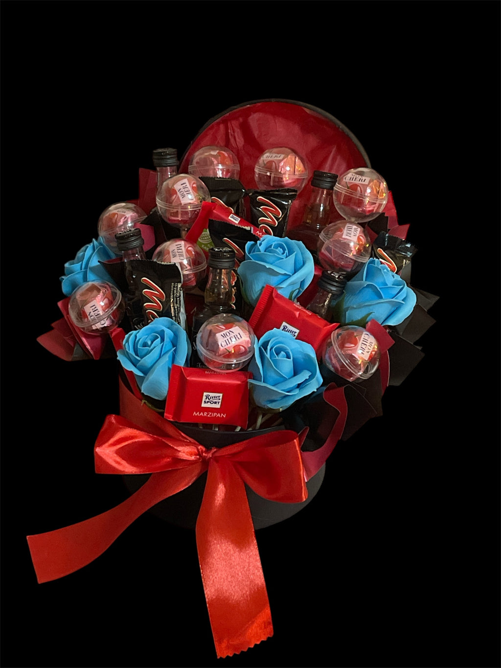 Geschenkbox mit Schokolade, Whisky & Seifenrosen – Das perfekte Mix-Paket