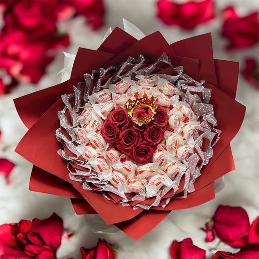 „Herz der Liebe“ – Krönende Romantik mit Seifenrosen & Raffaello