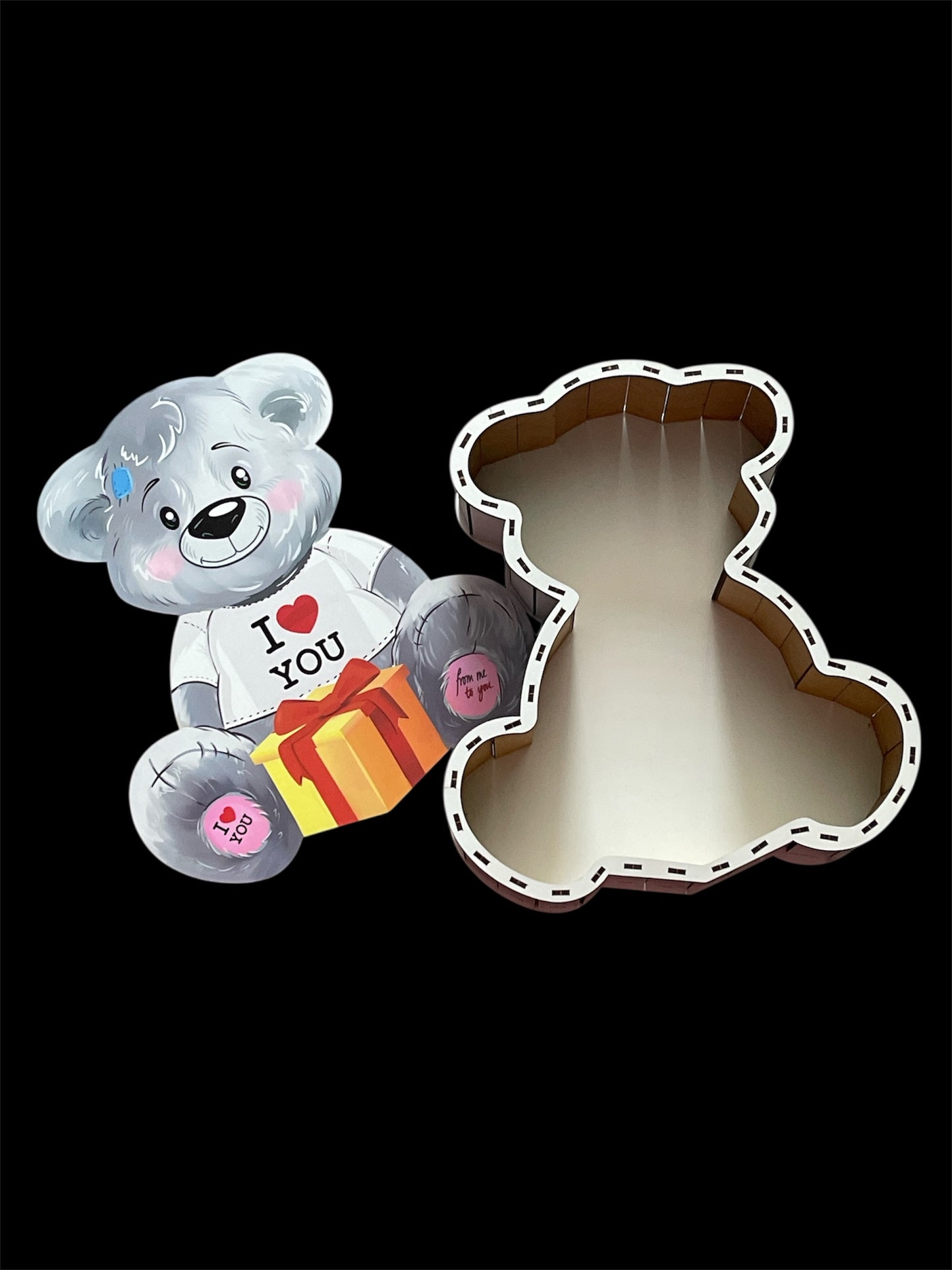 💝 Bärenliebe Deluxe – Kinder® Schokoladen Geschenkbox aus Holz