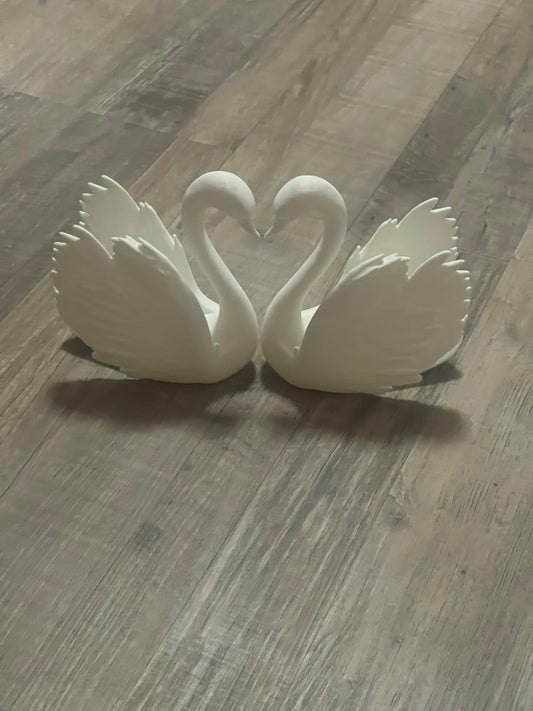 Valentins Day Schwan mit Herz und Kerzenhalter 3D-Druck