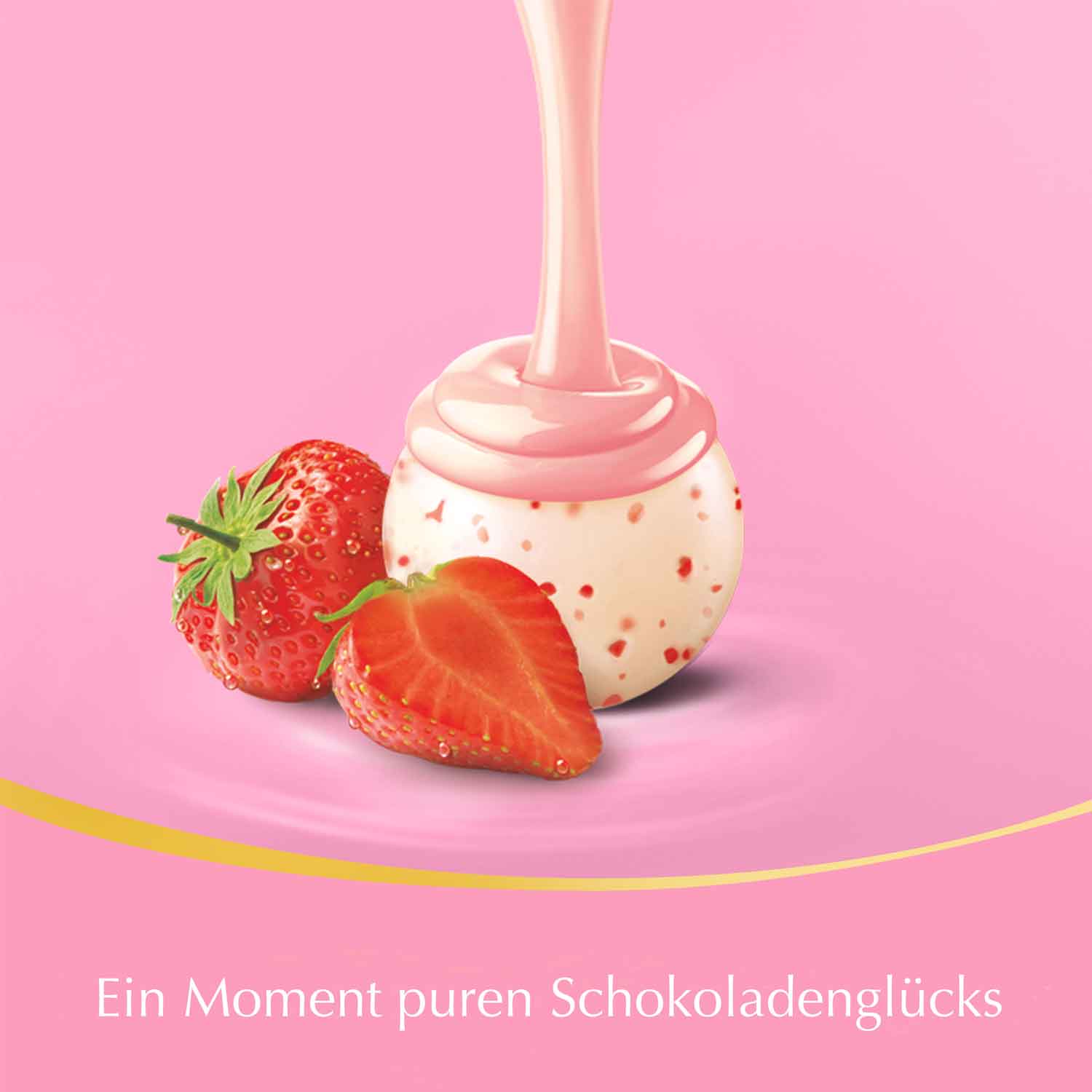 Rosige Überraschung gefüllt mit Lindtkugel