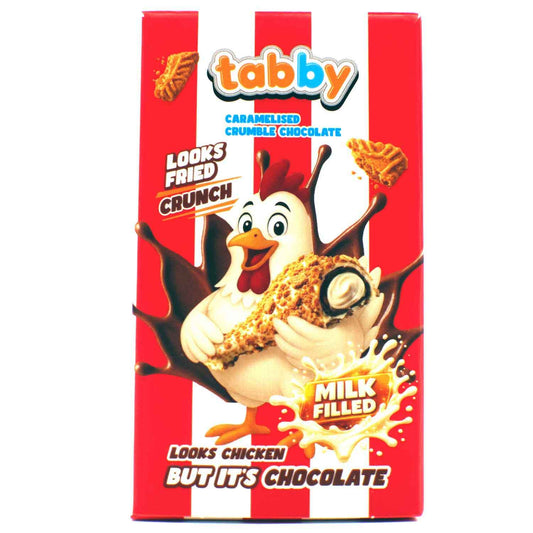 tabby Chicken Wing Crunch Milk Filled Chocolate 50g